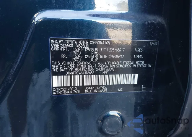 JTMWFREV6JJ166861: 43308894