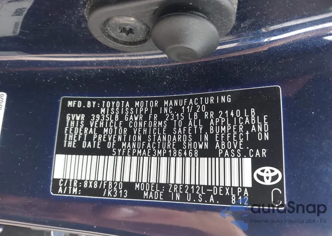 5YFEPMAE3MP186468: 43308899