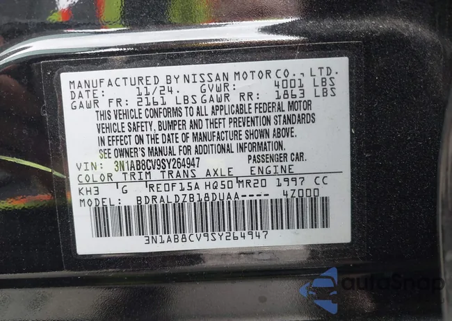 3N1AB8CV9SY264947: 43308911