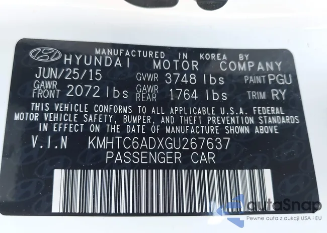 KMHTC6ADXGU267637: 43308979