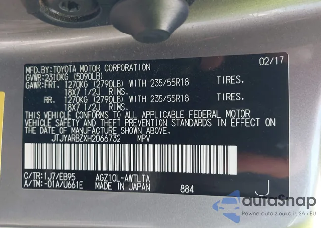 JTJYARBZXH2066732: 43308990