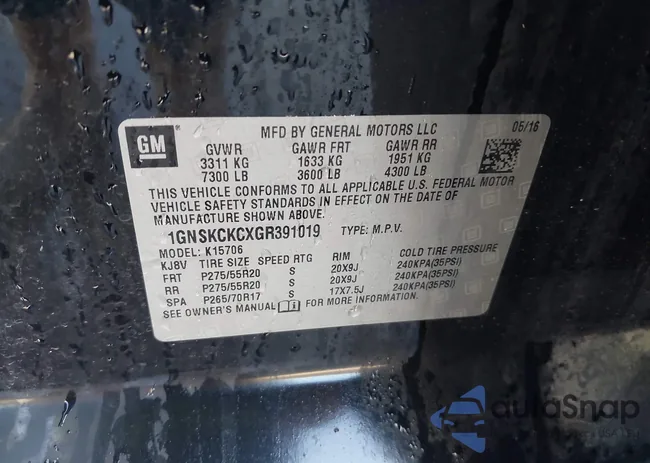 1GNSKCKCXGR391019: 43308991