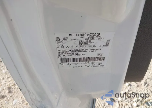 1FTEX1CW0AKC10983: 43309012