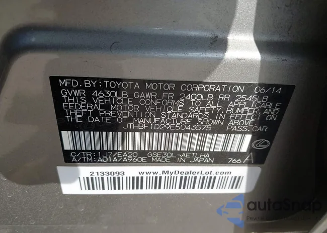 JTHBF1D29E5043575: 43309050