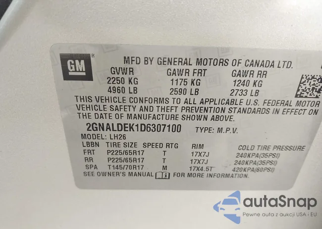 2GNALDEK1D6307100: 43309082