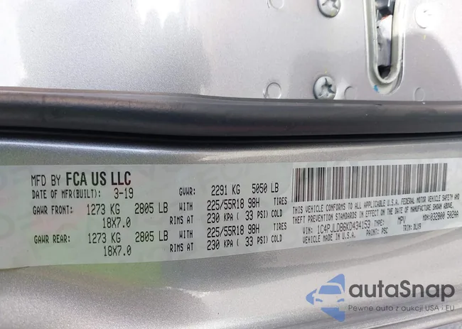 1C4PJLDB6KD434153: 43309201