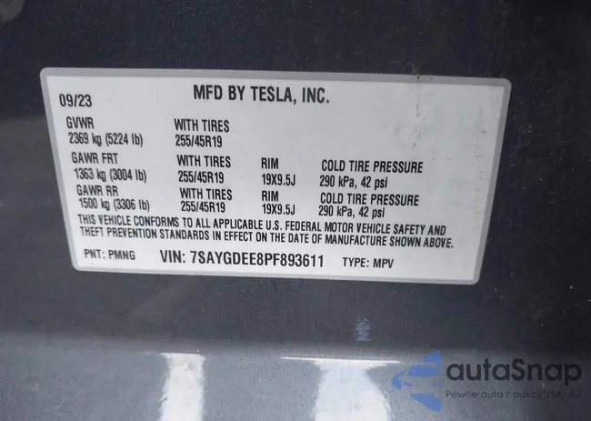 7SAYGDEE8PF893611: 43309229