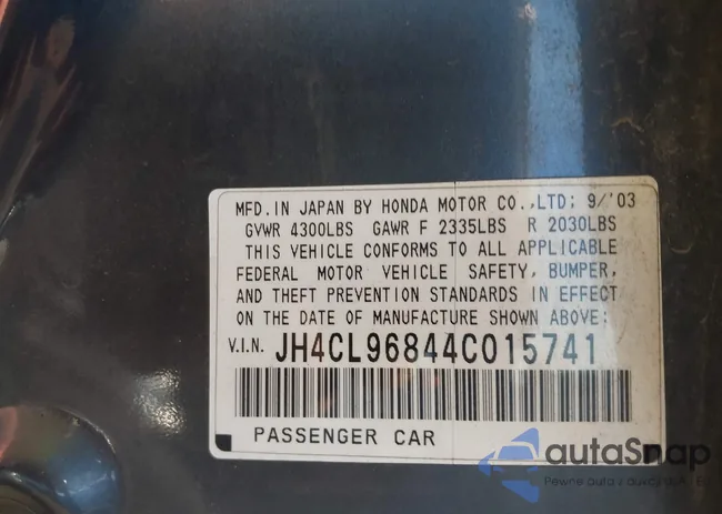 JH4CL96844C015741: 43309317