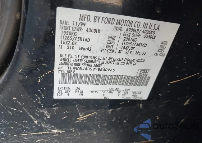 1FMNU43S9YEB40265: 43308378