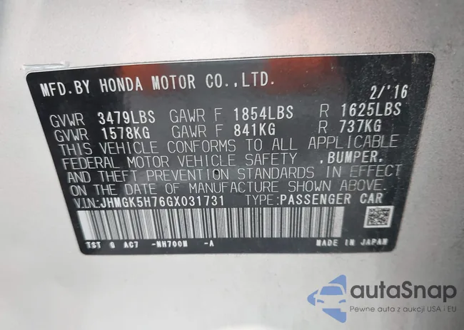 JHMGK5H76GX031731: 43308404