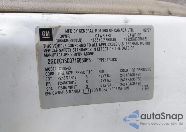 2GCEC13C071606065: 43308425