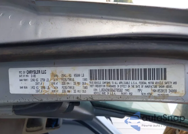 1J8GN28K68W278582: 43308440