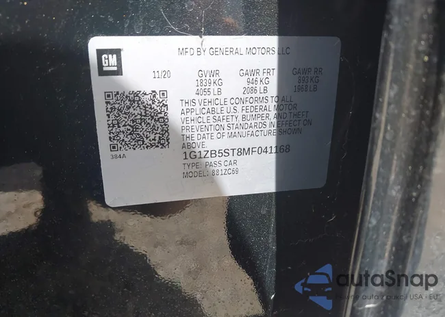 1G1ZB5ST8MF041168: 43308511