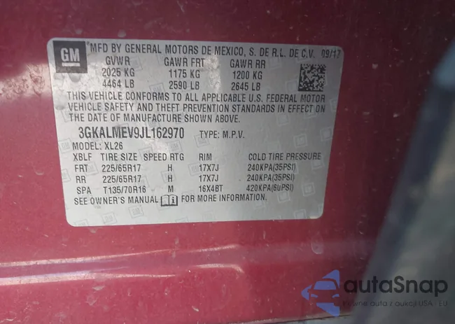 3GKALMEV9JL162970: 43308629