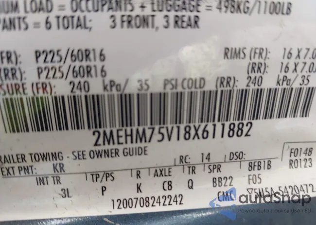 2MEHM75V18X611882: 43308692