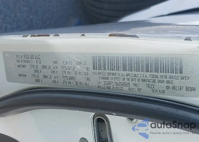 3C6RR7LT6HG505695: 43308733