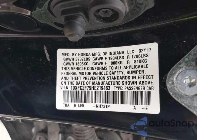 19XFC2F79HE219463: 43308751