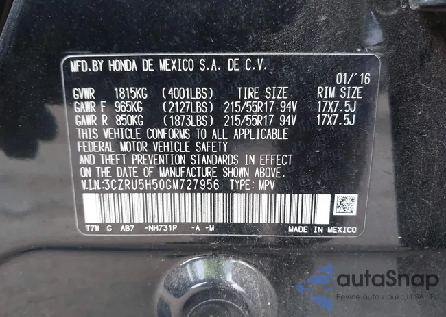 3CZRU5H50GM727956: 43309788