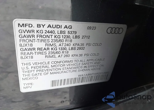 WA1ABBFY0R2010692: 43309976