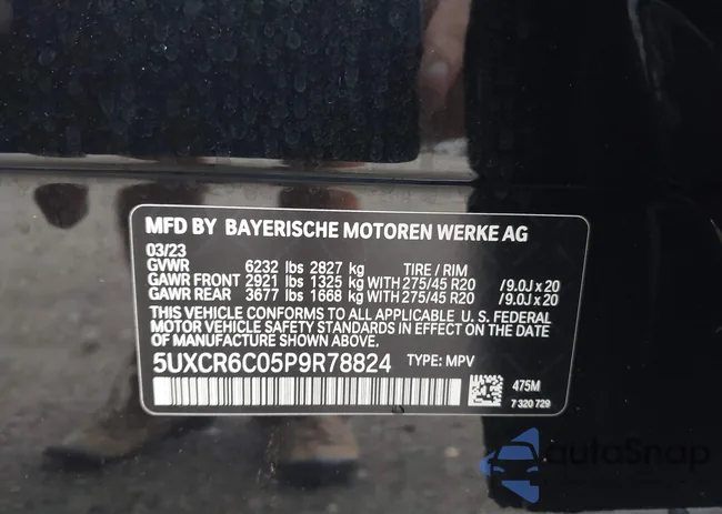 5UXCR6C05P9R78824: 43310045