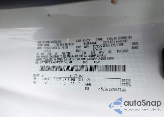 1FTBF2AA5PEC14358: 43310048