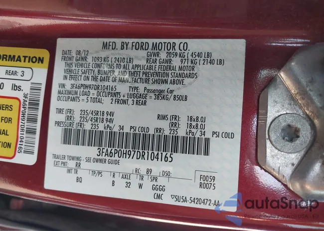 3FA6P0H97DR104165: 43310266