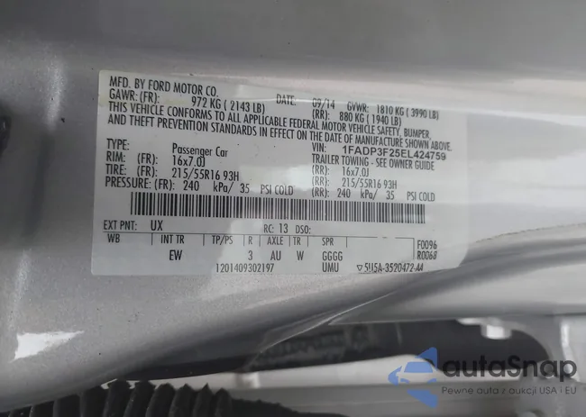 1FADP3F25EL424759: 43310351