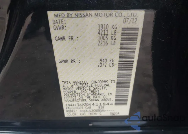 1N4AL3AP2DN411844: 43309384