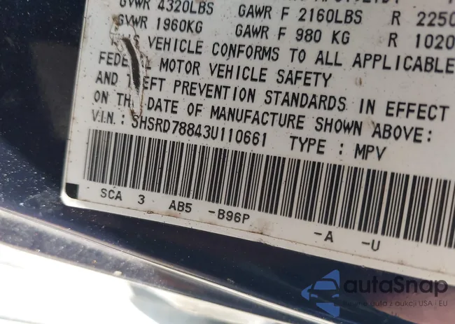 SHSRD78843U110661: 43309609