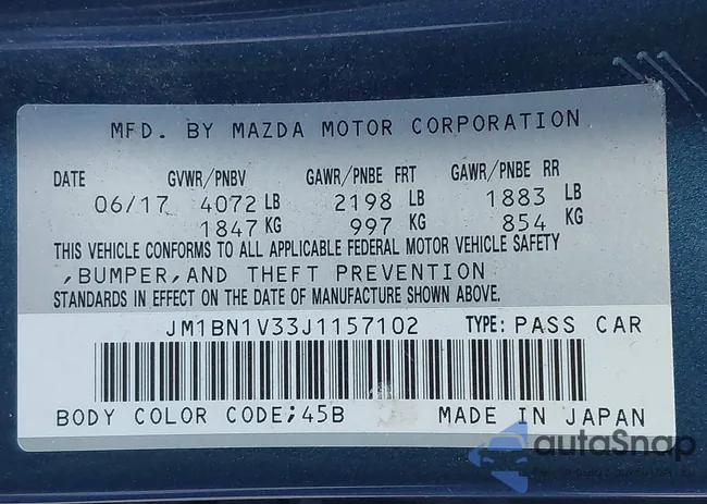 JM1BN1V33J1157102: 43309651