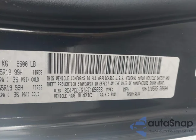 3C4PDDEG1GT165066: 43310794