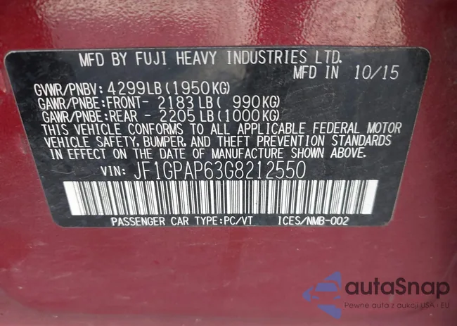 JF1GPAP63G8212550: 43310815