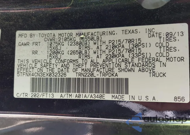 5TFNX4CN3EX032326: 43311147