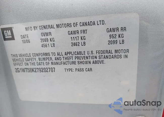 2G1WT58K279202707: 43311257