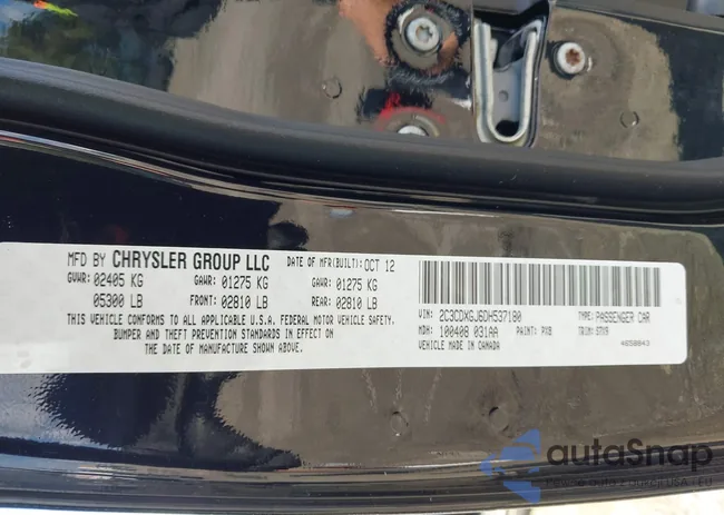 2C3CDXGJ6DH537180: 43311324