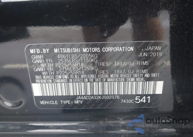 JA4AD2A32KJ002076: 43311328