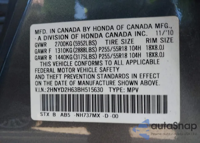 2HNYD2H63BH515630: 43311329