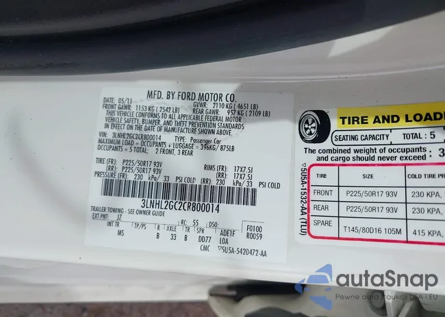 3LNHL2GC2CR800014: 43311353