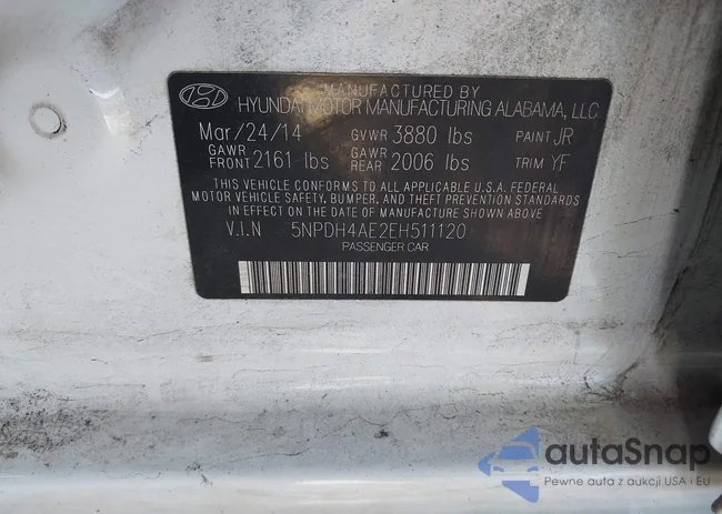 5NPDH4AE2EH511120: 43310454