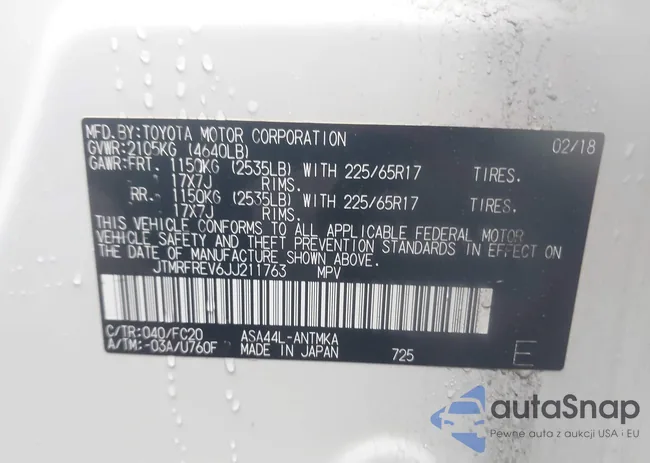 JTMRFREV6JJ211763: 43310599