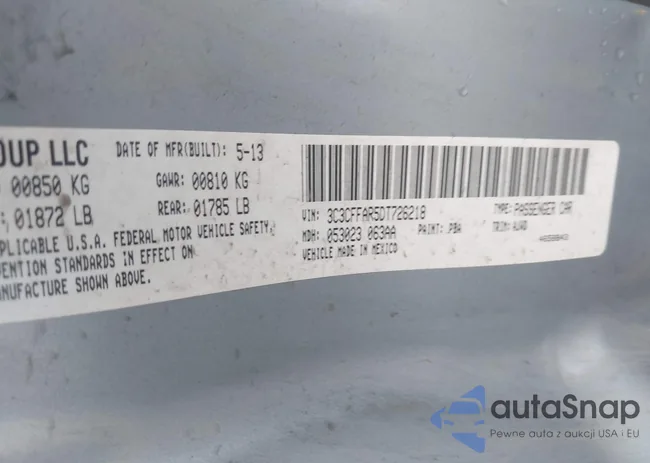 3C3CFFAR5DT726218: 43310626