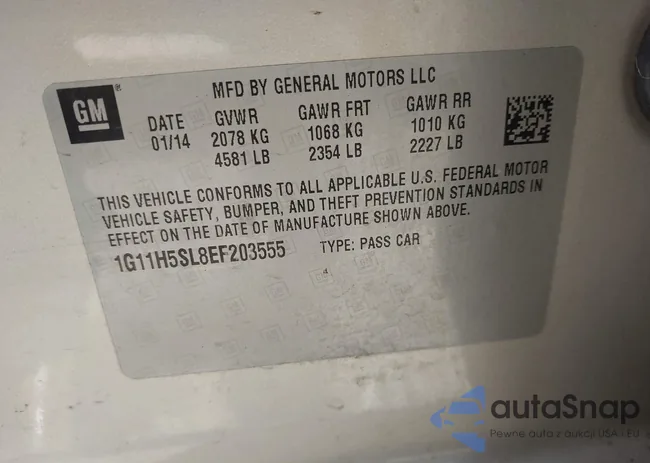 1G11H5SL8EF203555: 43311858