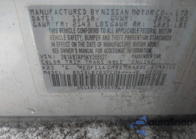 3N1AB7AP5KY265527: 43311862