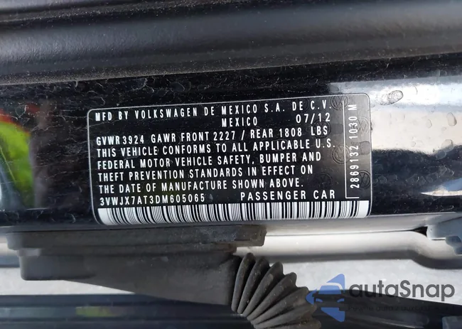 3VWJX7AT3DM605065: 43311907