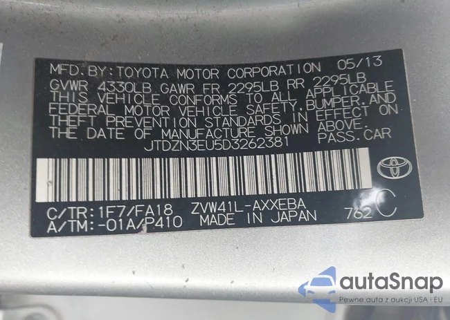 JTDZN3EU5D3262381: 43311984