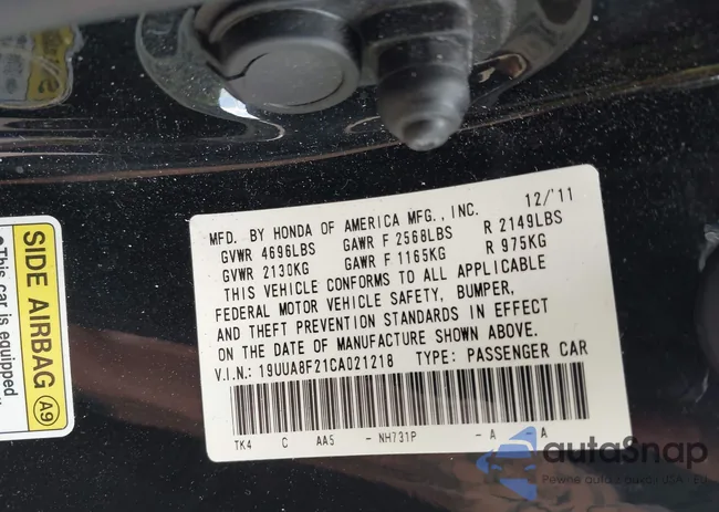 19UUA8F21CA021218: 43312209