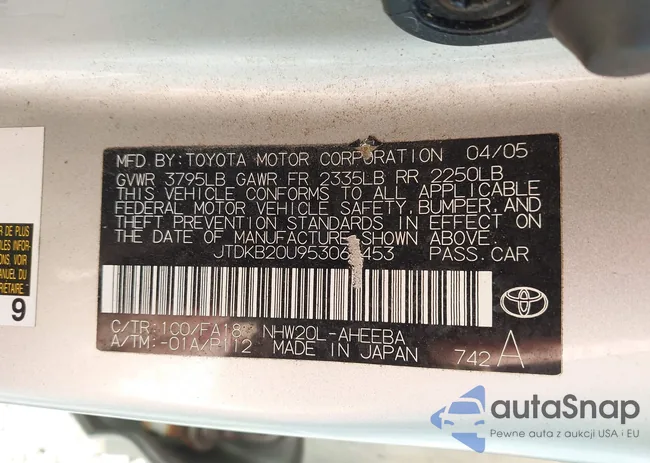 JTDKB20U953065453: 43312267