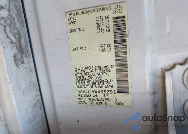 1N4AL2AP6CN435251: 43311495