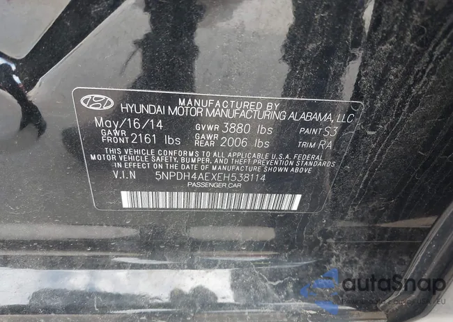 5NPDH4AEXEH538114: 43311517