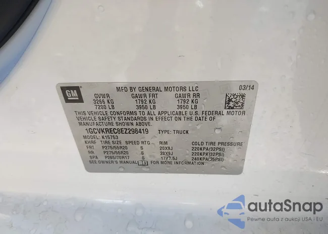 1GCVKREC8EZ298419: 43311627